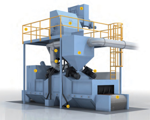 JWD-金屬網(wǎng)帶拋丸清理機(jī)